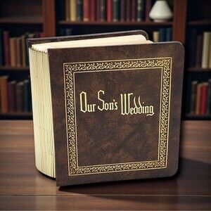 VTG TAP Taprell Loomis Our Son’s Wedding Photo Album 4x5 Brown Prelude MCM Small